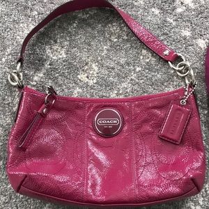 Authentic COACH Signature Stitch Patent Crossbody
